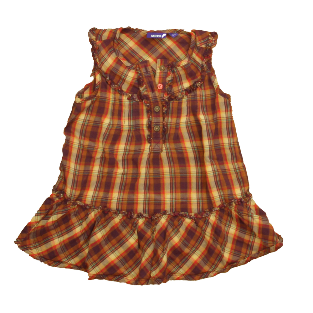 Mexx Girls Brown Plaid Blouse size: 2-3T